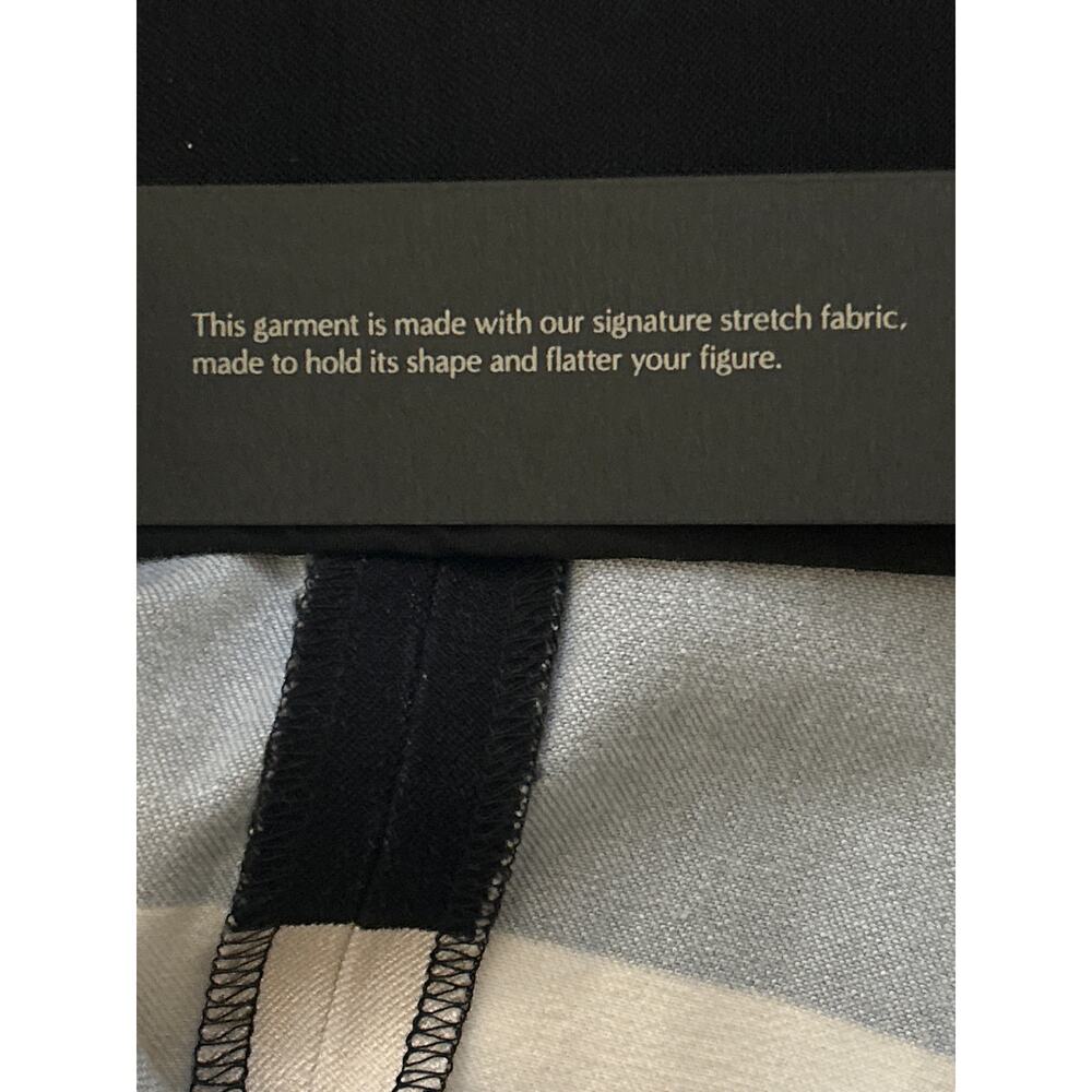 Banana Republic Midi Skirt Black & Cream Size 0 Sloan Pencil A-Line Stretch NWT - Picture 4 of 6
